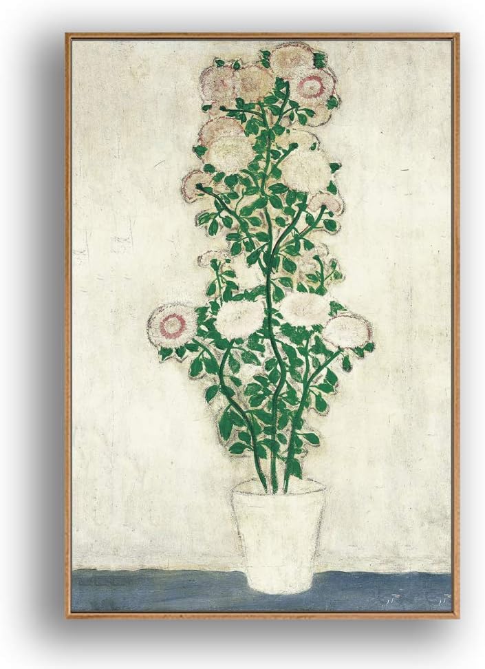 IDEA4WALL Framed Canvas Wall Art for Living Room, Bedroom Elegant Vase Plants by Sanyu Canvas Prints for Home Decoration Ready to Hanging - 16x24 inches