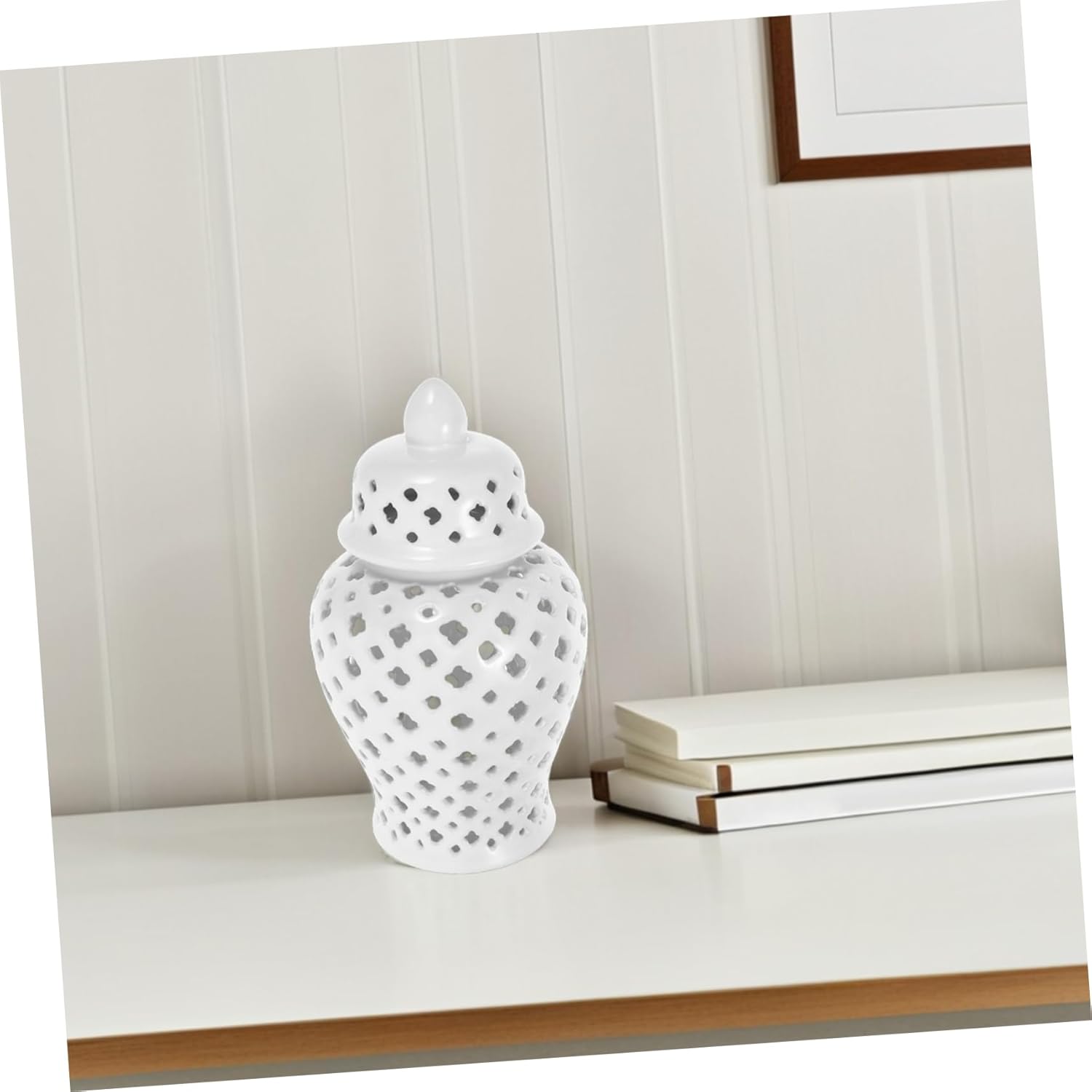 STOBOK Ceramic Hollow Out Flower Vase Decorative Jar for Home Storage Container for Plants Elegant Flower Holder for Weddings and Parties