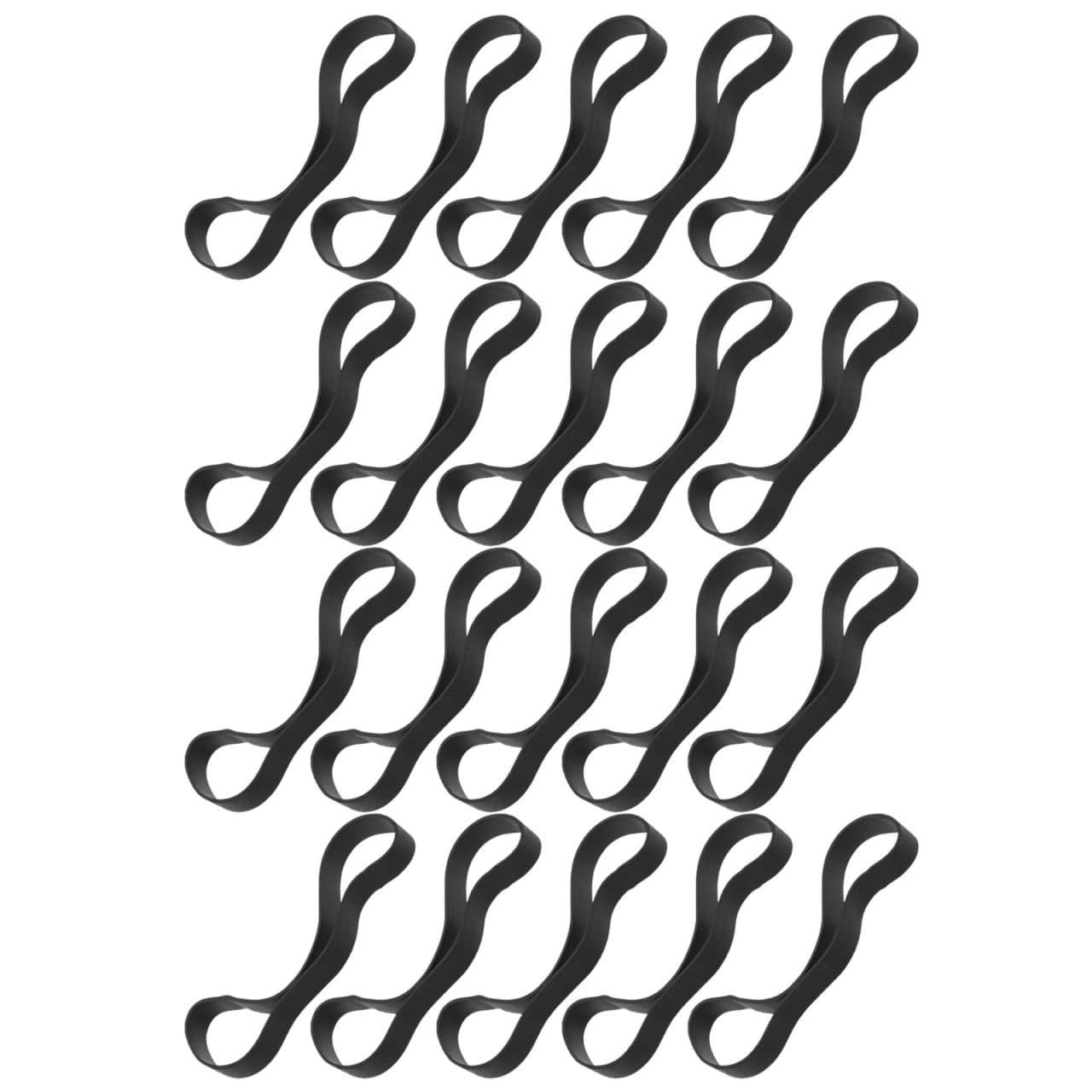 Hemobllo 120 Unidades Banda Elástica Negra de Goma para Uso Prolongado y Flexible, Adecuado para Oficina y Hogar, Paquete