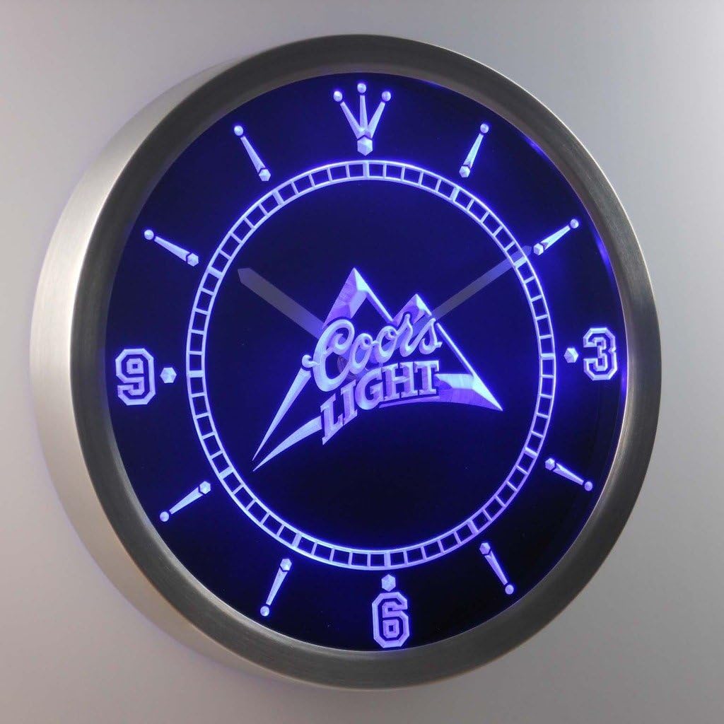 Coors Light Man Cave 3D Neon Sign LED Wall Clock NC0001-B