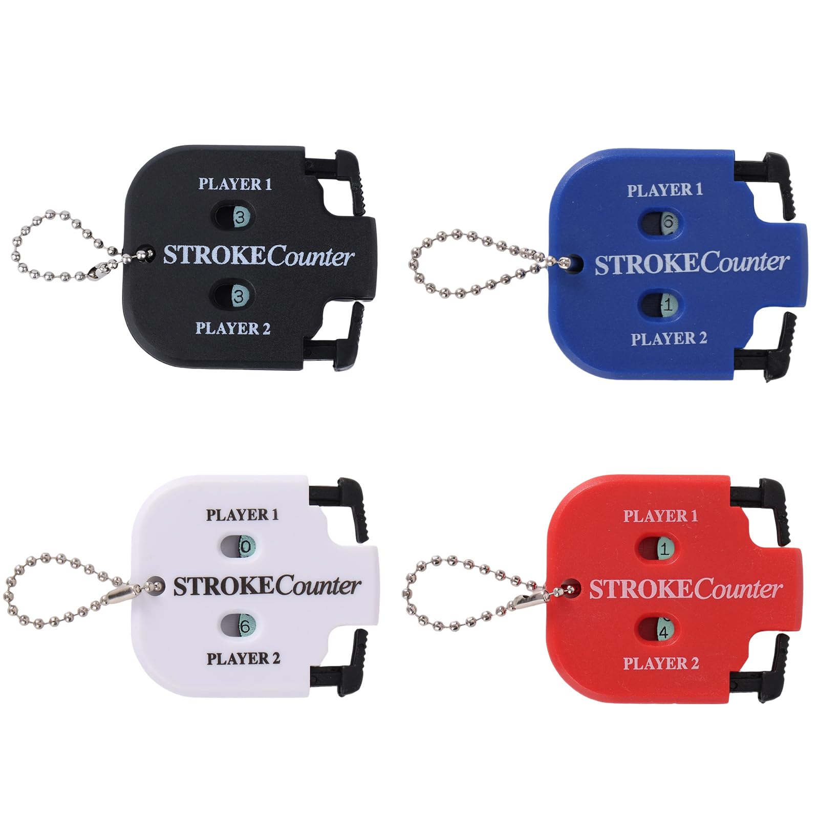 Golf Stroke Counters Clicker, Portable Score Keeper with Hanging Rope