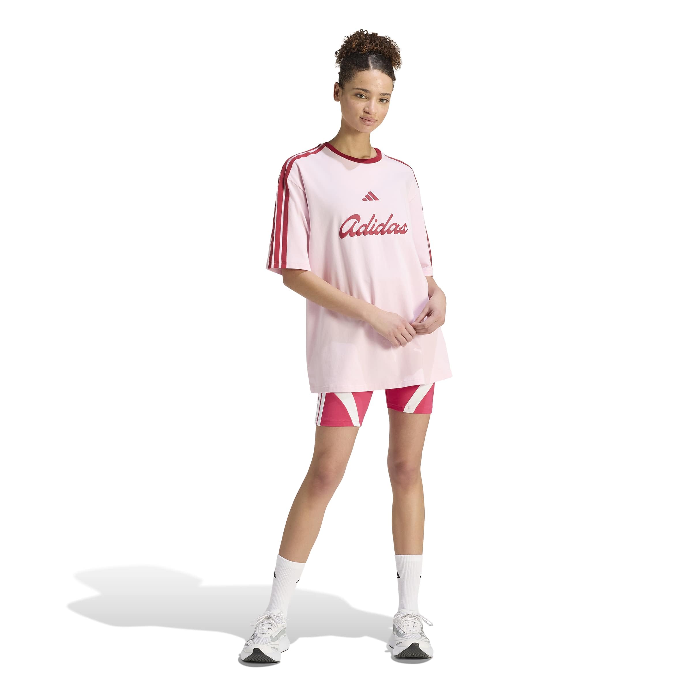 adidas Women's LUX TIRO LOCKER GESCHNITTENES Grafik-T-Shirt