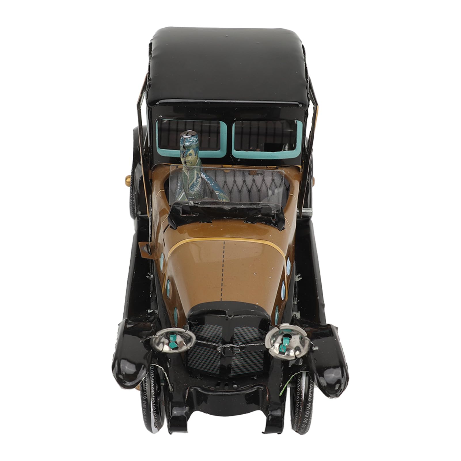 Wind Up Car, Vintage Appearance Clockwork, Clockwork Vintage Car Tinplate Handcrafted Retro Wind Up Car for Collection,