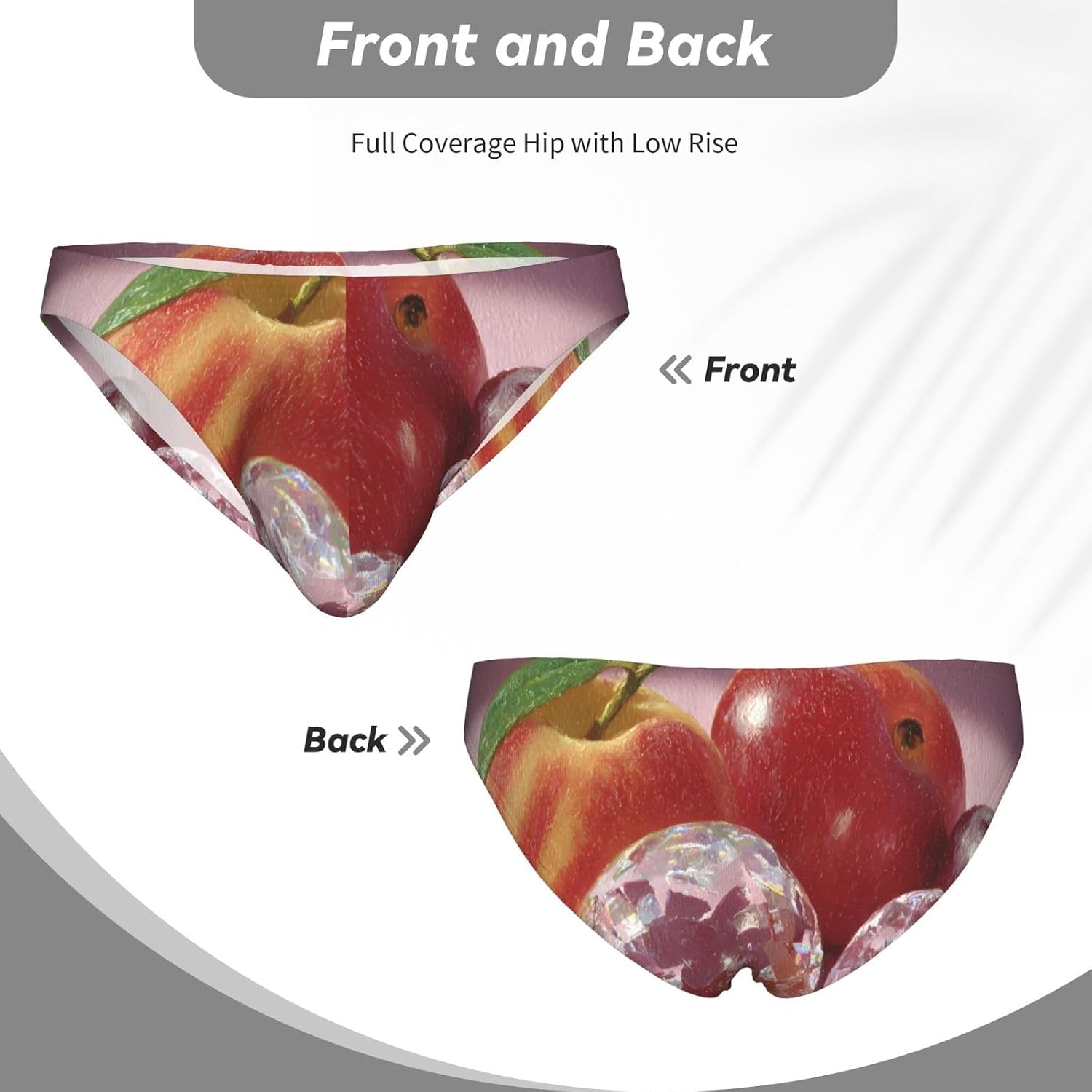 Radiant Berries Men's Bikini Underwear - Soft Breathable Elasticity Comfort for Everyday Wear