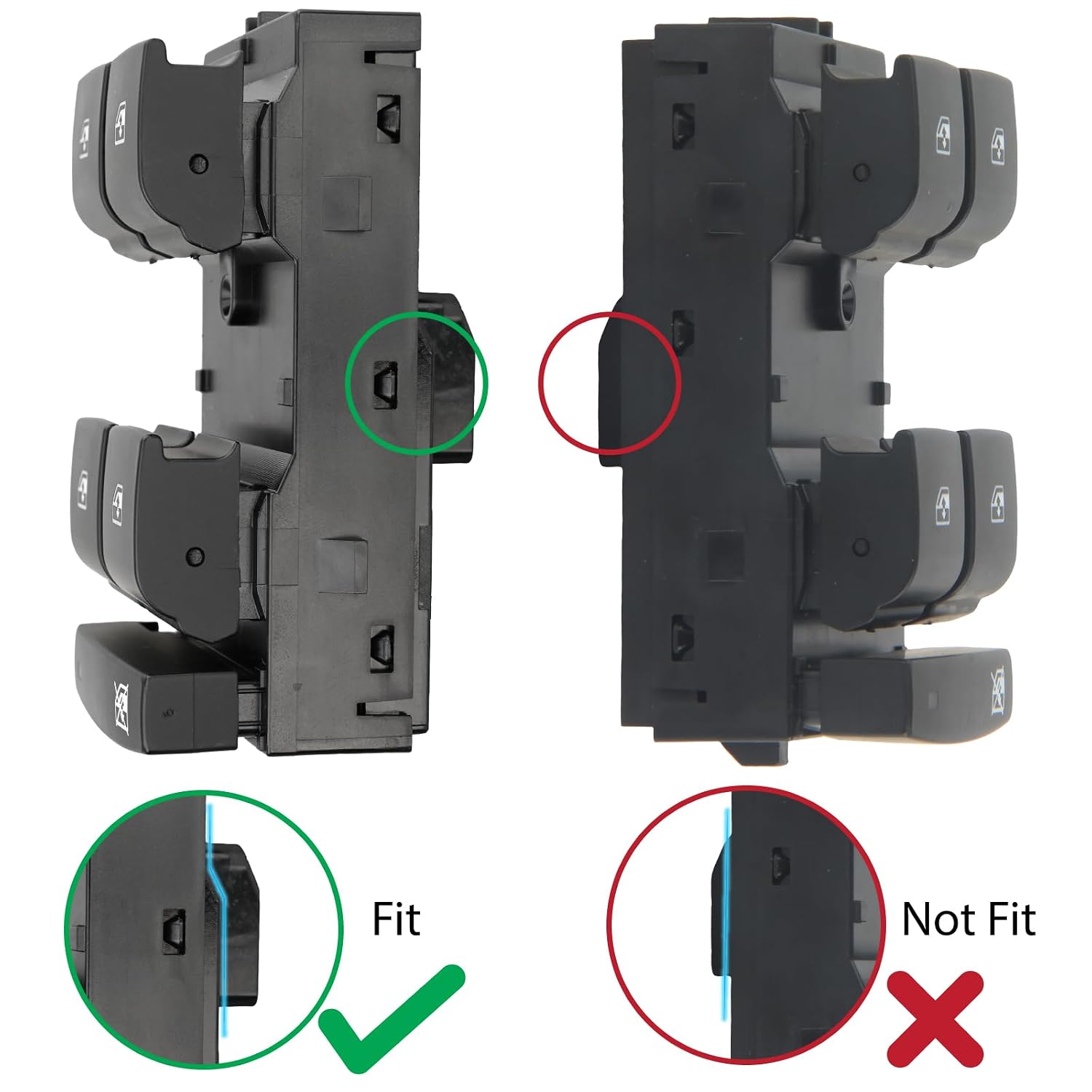 13305373 Black Master Power Window Switch Driver Side Compatible with Cruze 2011-2015 Encore 2013-2016 Malibu 2015 Verano 2015-2017