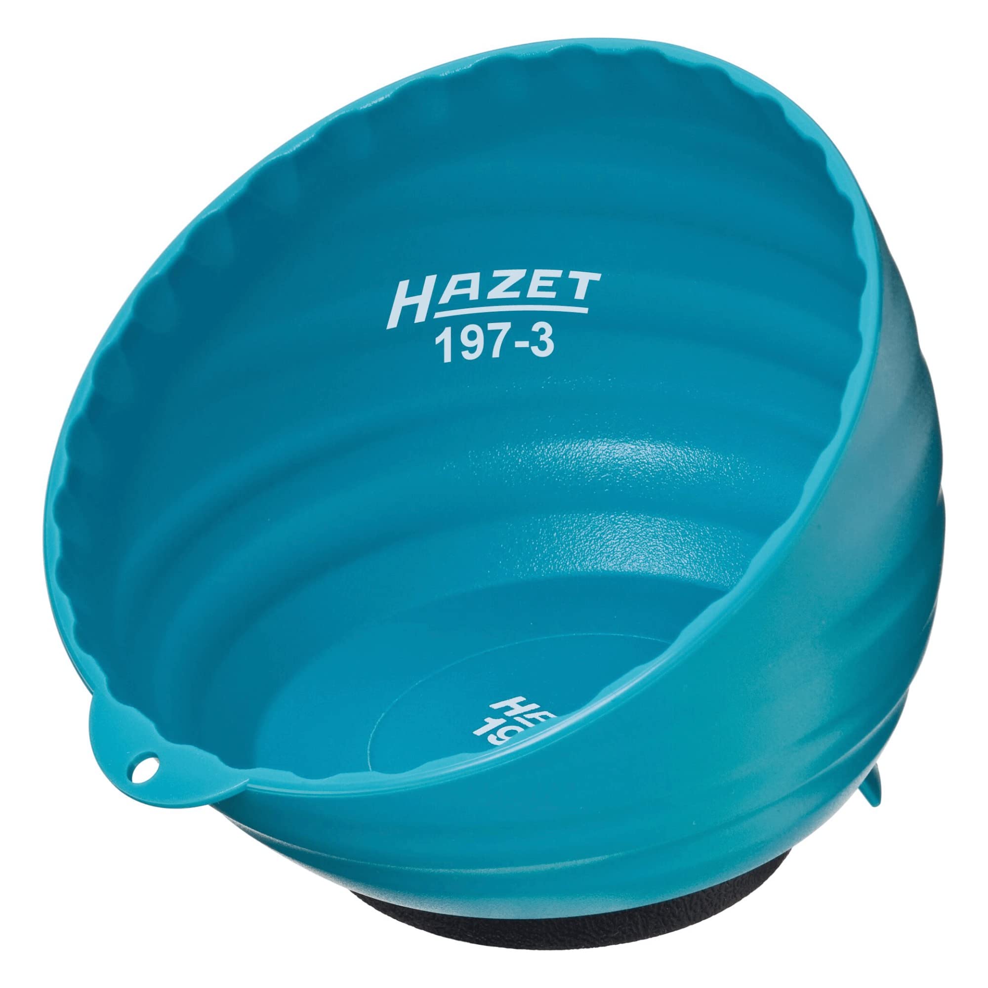 【HAZET人気商品】HAZET(ハゼット) 197-3 マグネットトレイ ハゼットブルー 直径150mm 両面磁石 保持力2.5kg ゴムコート磁石80mm ネジ 部品 工具収納 自動車整備 DIY ABS樹脂製 軽量380g 傾斜設計 壁面設置可能 ドイツ製