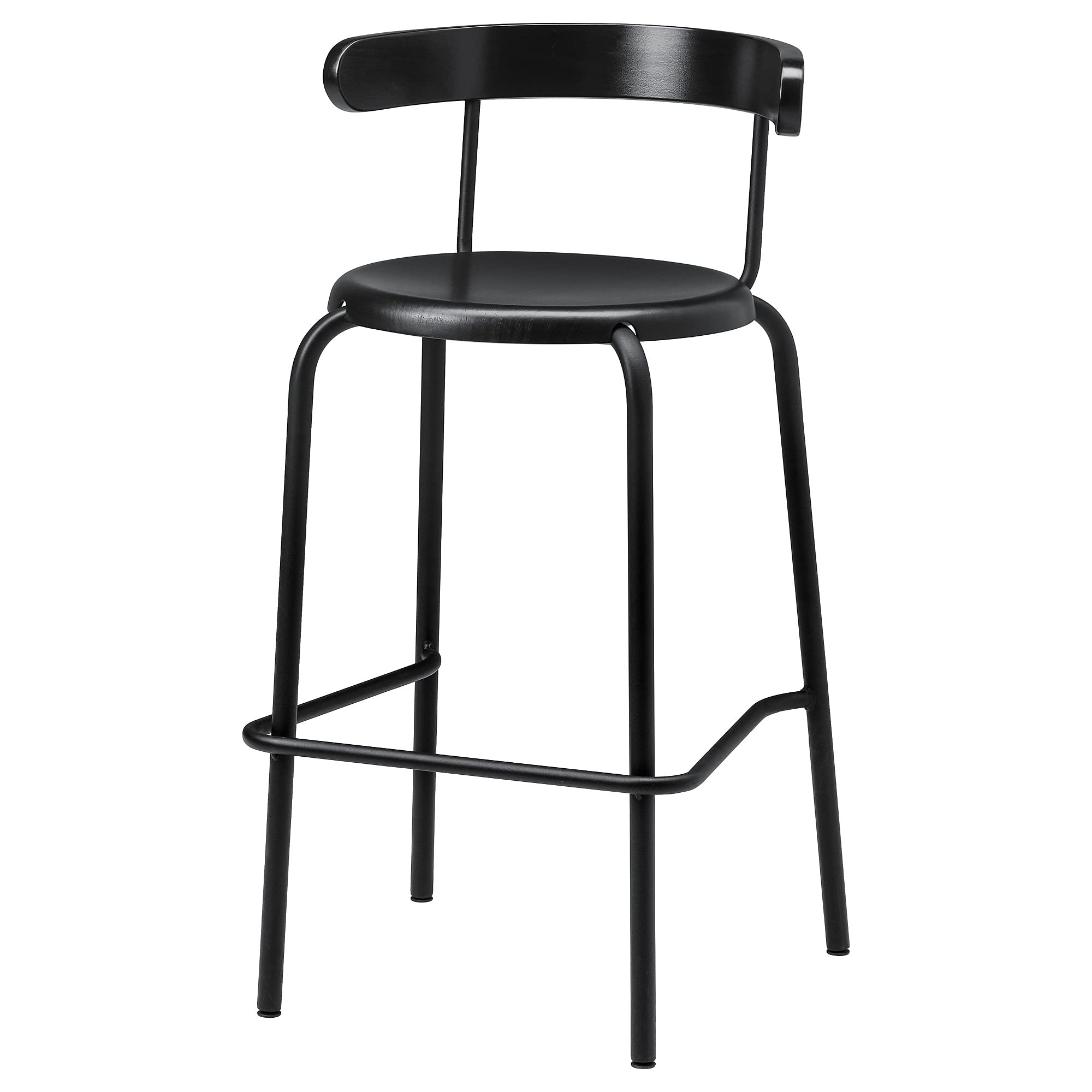 Tabouret de bar YNGVAR anthracite 75 cm de hauteur pour îlot central moderne
