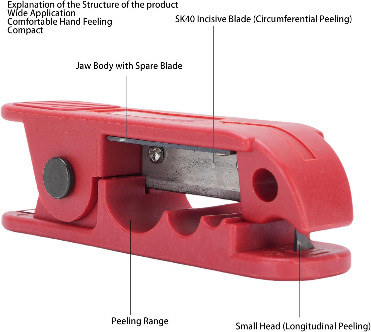Wire Stripping Machine, Wire Stripper Accurate Crimping 360° Rotation Cutting Wire Stripper Crimper Electrical Cable Wire Stripping Tool for Scrap Wire
