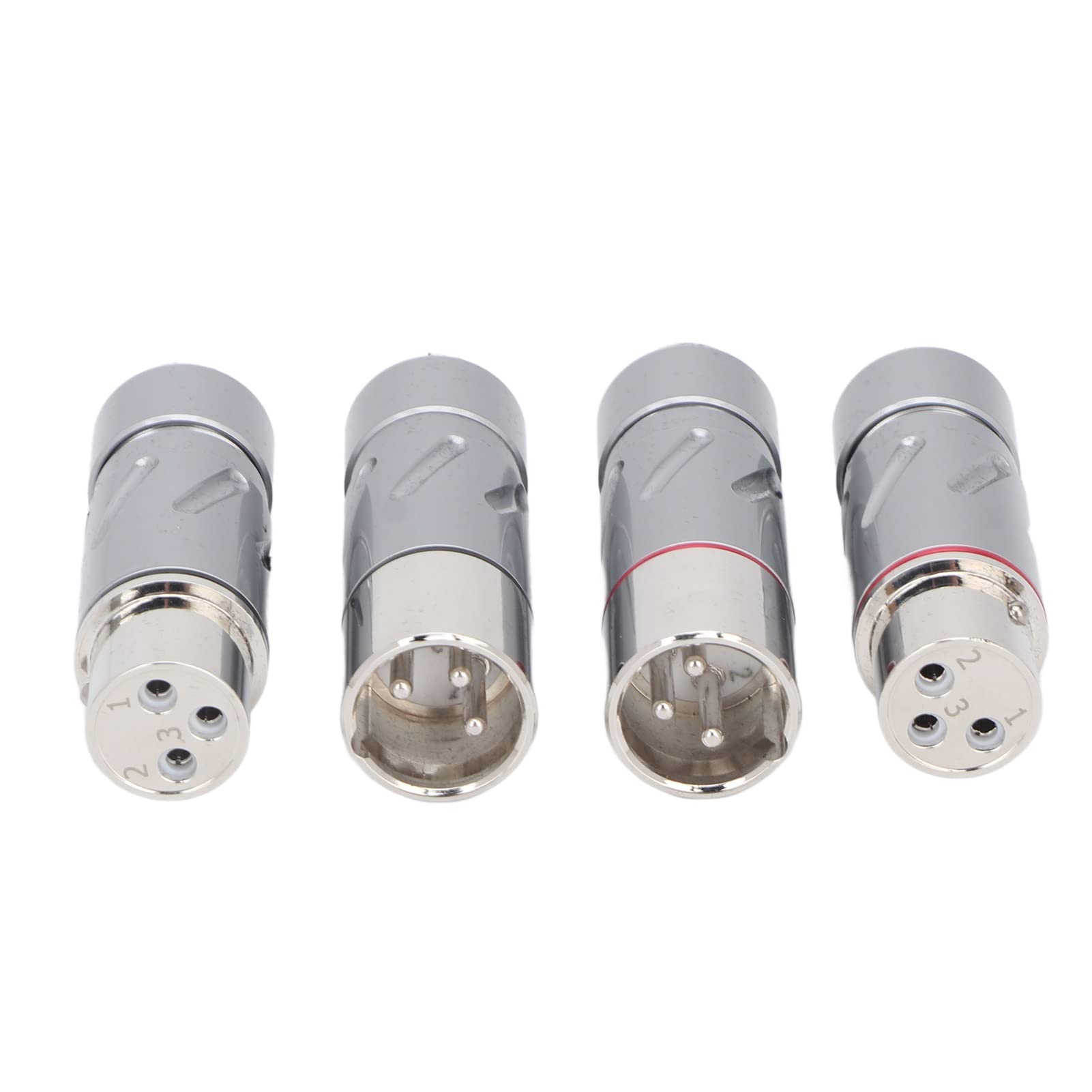 Cocoarm 3 Pin XLR Adapter, 4 Pack Pure Copper Plated