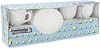Dajar Luminarc Trianon Opal Set with Plate 22cl White, 6 Count (Pack of 1)