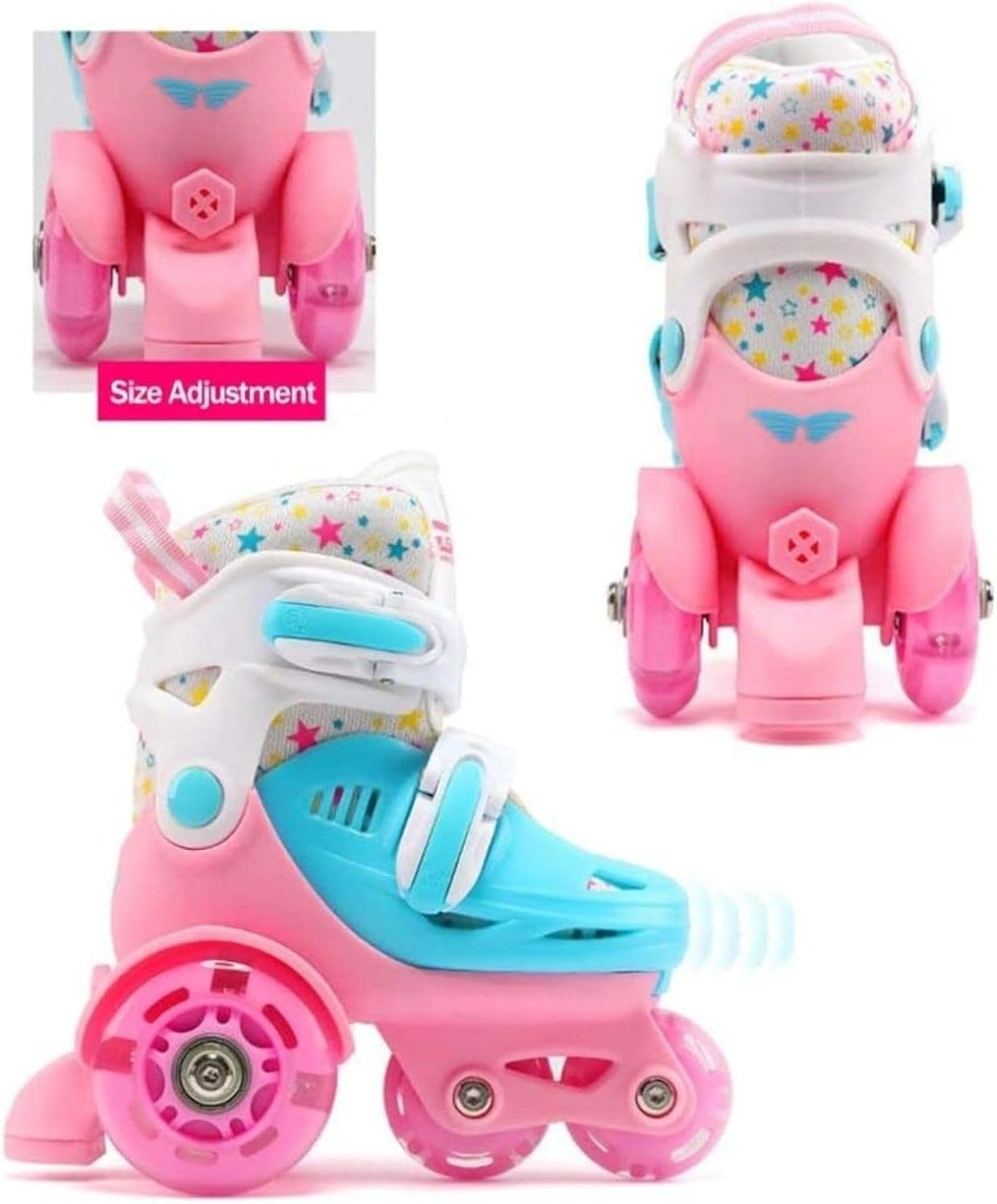 SALE♪関税込シューズ 調節可能 Skates インラインスケート ジュニア ROLLER SKATE ローラースケート 誕生日 プレゼント 女の ヘビーデューティー