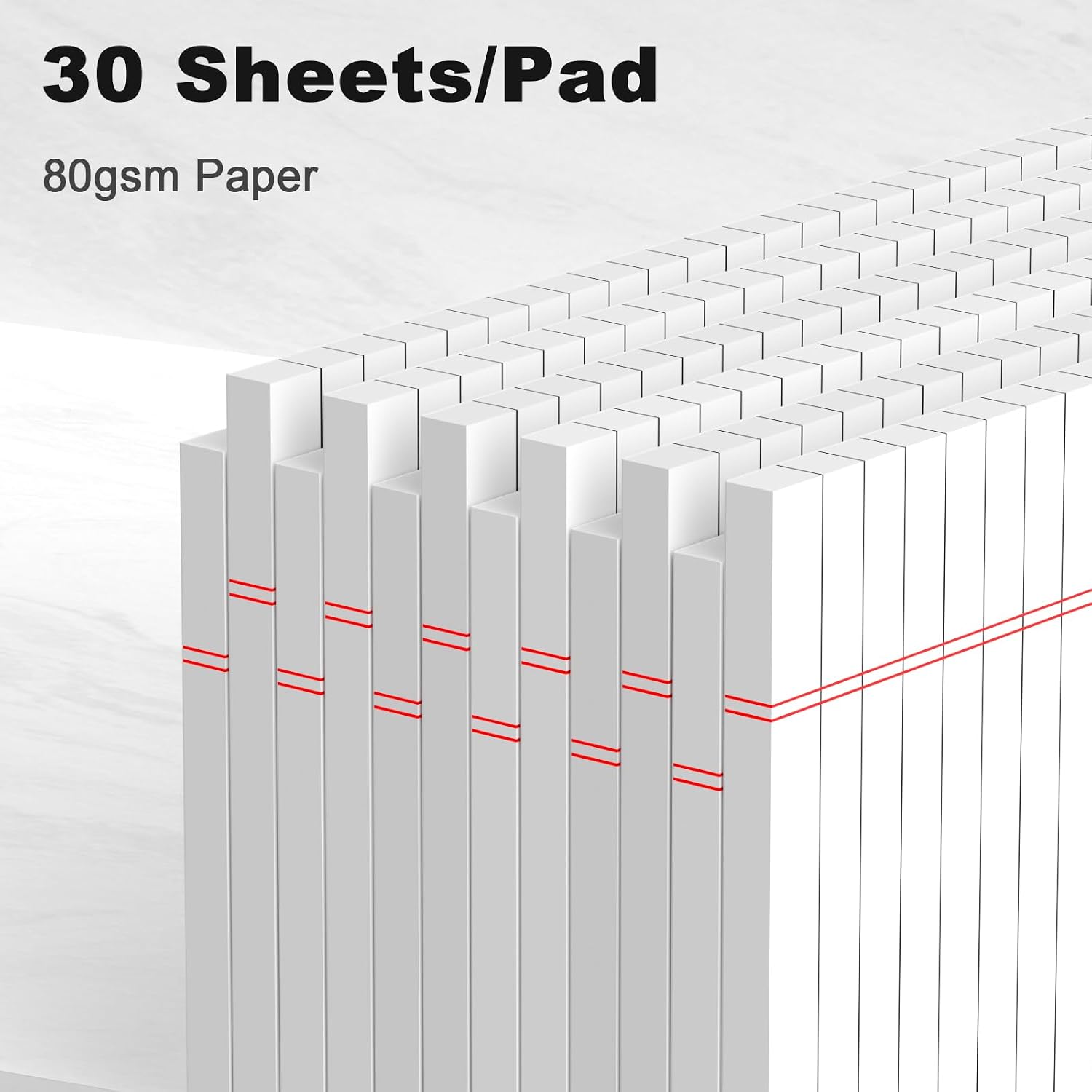 AILZFEI 12pcs Small Note Pad 5x8 College Ruled White Legal Pads Paper Notepads 12 Pack Study Back Writing Pads 5 x 8 Legal Pads Perforated Narrow Ruled Pads of Paper White image 3