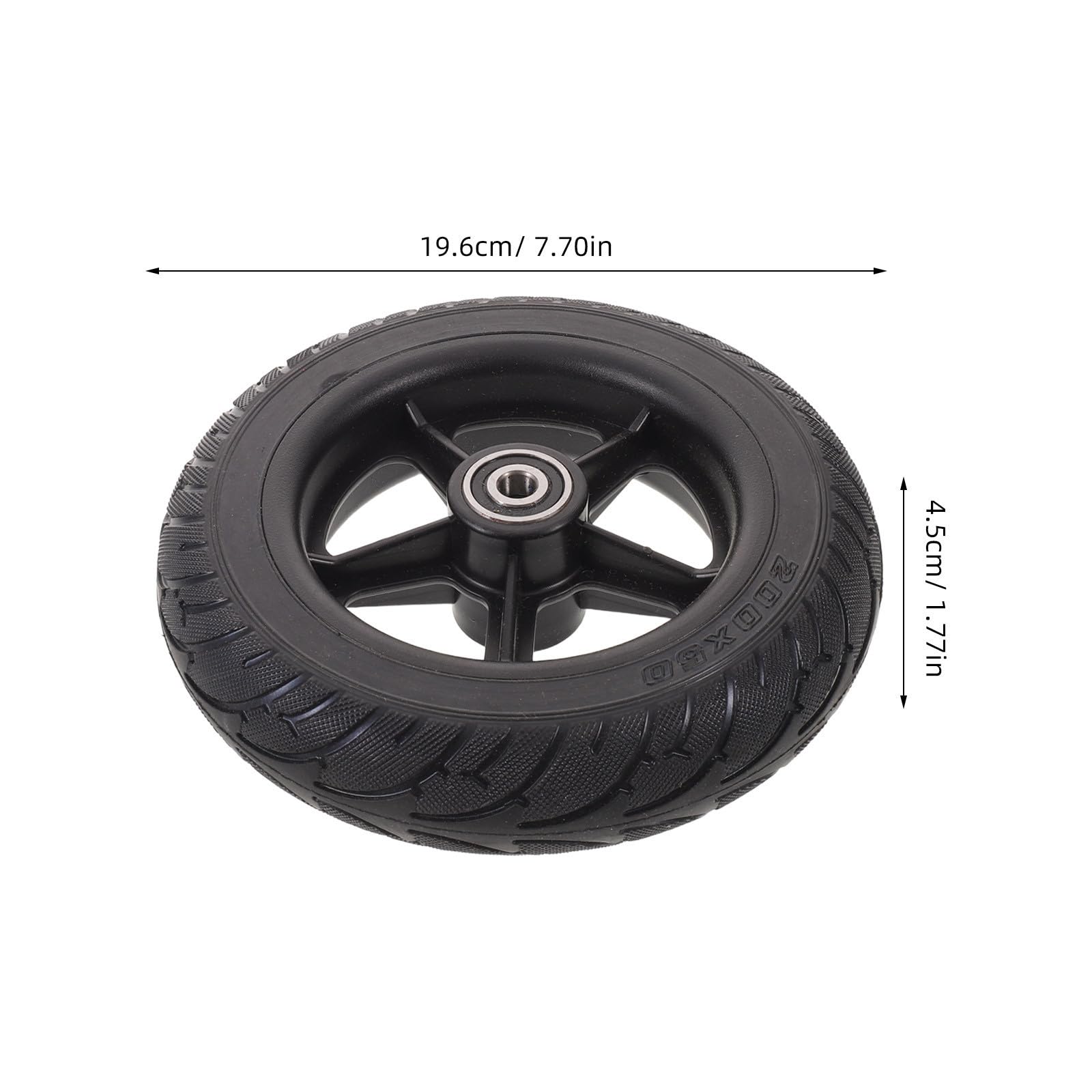 Holibanna 2 Pezzi Ruota per Scooter Elettrico Nero Struttura a Doppie Ruote Anteriori e Posteriori, Materiale Plastico e Gomma, Portatile e Salvaspazio, per Spostamenti Campus e Sotto