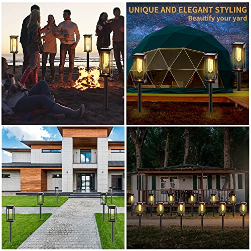 Amzxart Solar Pathway Lights Outdoor, 6 Pack Solar Lights Outdoor Waterproof Ip65, Auto On/Off Pathway Lights Solar Powered Garden Lights For Walkway Yard Backyard Lawn Landscape Lighting Decorative #TOP7