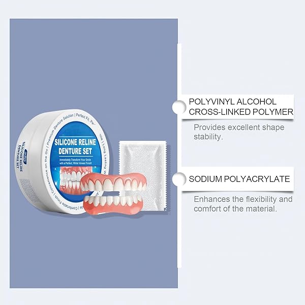 Prothèse Dentaire Silicone Bikenda Pour Hommes 2.0 Et Femmes, Fine Design Comfortable Fit Quickly Improve the Beautyof Your Smile (1 Appareil Dentaire Supérieur) - 2