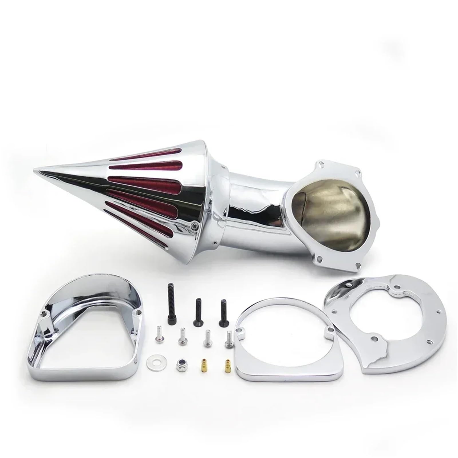 Zestaw filtra powietrza dolotowego pasuje do Honda Shadow Spirit/Ace 750 1998-2013 98 i nowsze części motocyklowe Montaż uniwersalny Konstrukcja dwuwarstwowa stalow(CONE-A-BIG-CD)