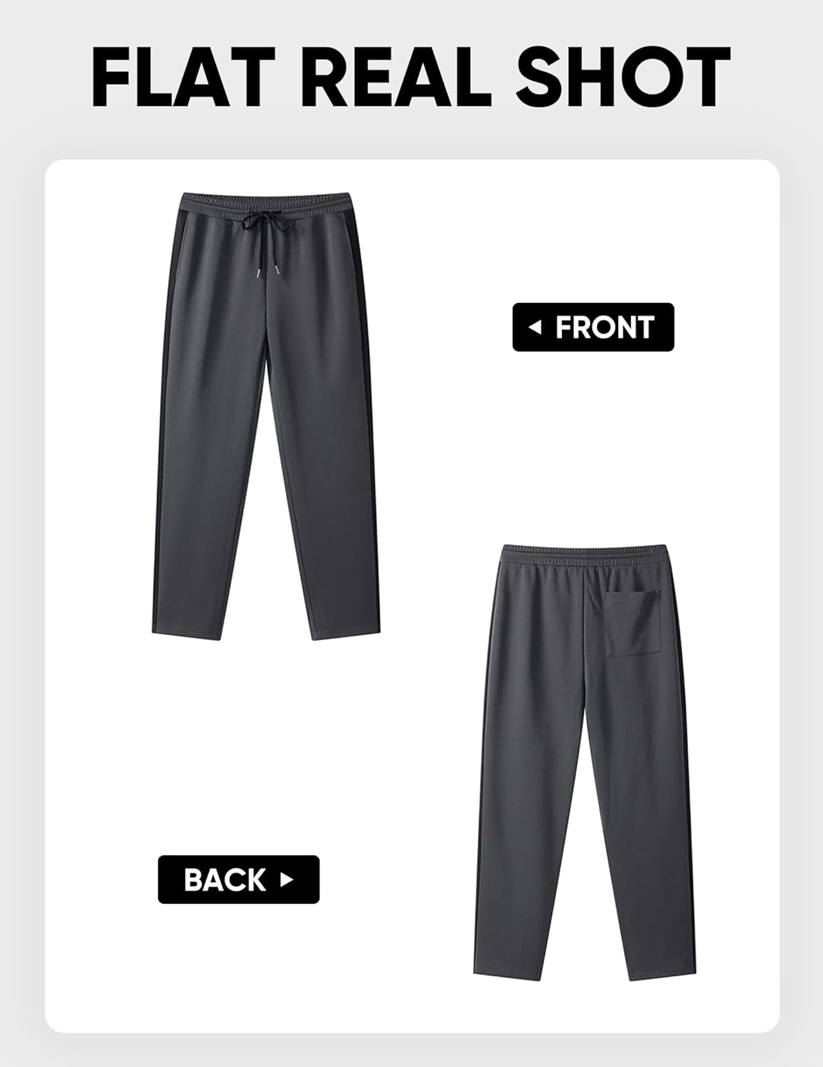 JMIERR Men's Sweatpants Wide Leg Color Block Stripes Tapered Trousers Drawstring Waist Casual Stretch Track Pants - Image 5