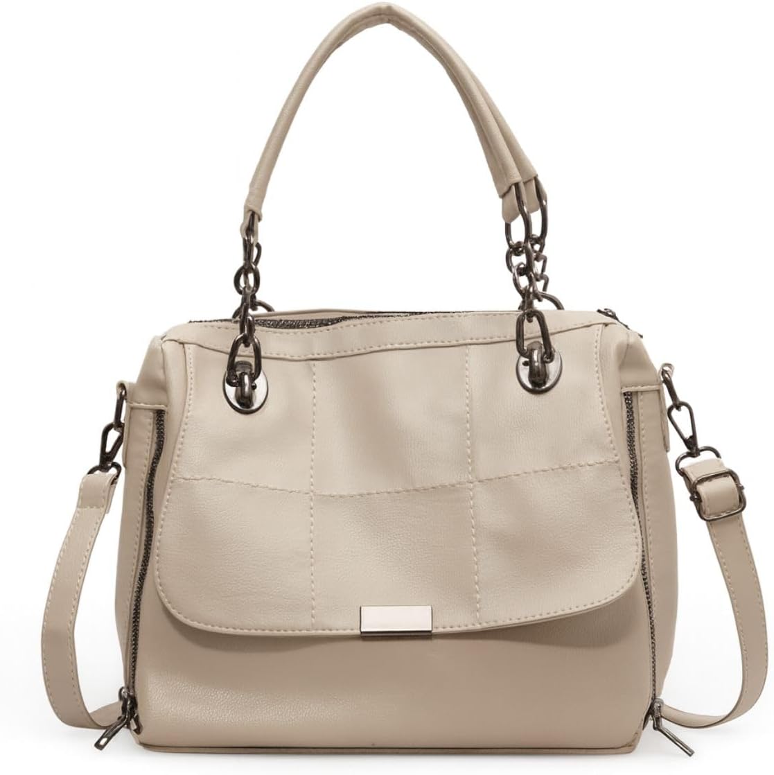 ALWY Bolsa Feminina Couro Ombro Mão Grande, Bolsa Lado Tote Bag Transversal Executiva Presente Trabalho Casual