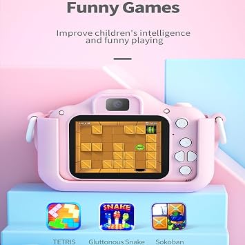 BSLVWG Kids Camera Digital Camera for Boys Girls,1080P HD Video Camera for Kids with 32GB SD Card/2 Inch IPS Screen,Christmas Birthday Gifts Funny Toys Gifts for Boys & Girls Age 3-12 (X11S-Pink)