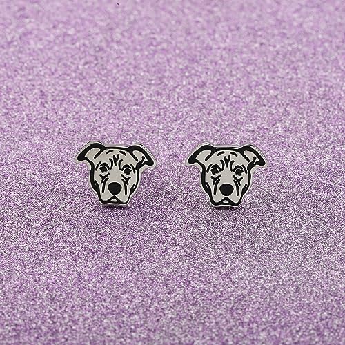 Lywjyb Birdgot American Pitbull Dog Stud Earrings - Pitbull Dog Gift for Women, Girlfriend3