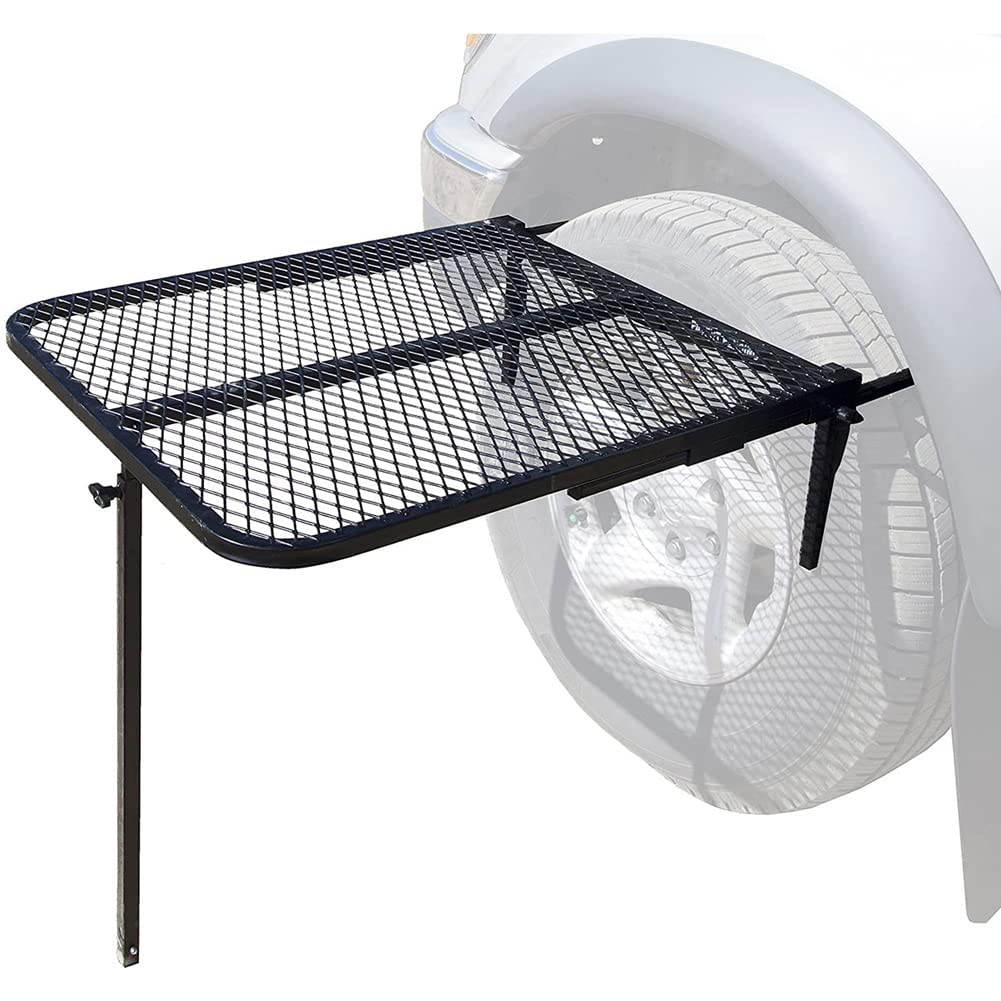 Mesa de comedor liviana portátil para exteriores y camping camper con ruedas de coche