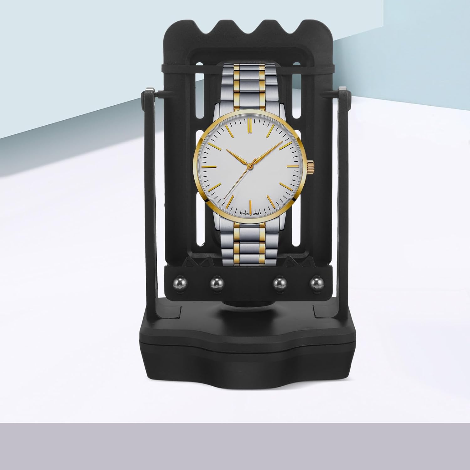 Cabilock Automatic Mechanical Watch Winder Single with Quiet Motor Electric Self-Winding Watch Turner for Home Use Black