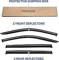 Vista 134 de Viseras de ventana in-Channel, protectores contra la lluvia para 2011-2023 Dodge Charger, visores de ventilación de ventana con deflectores