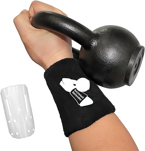 Miniatura 8 de Kettlebell Wrist Guards, Sweat Weighted Wristbands with Insert Support, Shock-Absorbing Sleeve Protector for Athletes Fitness Strength Training