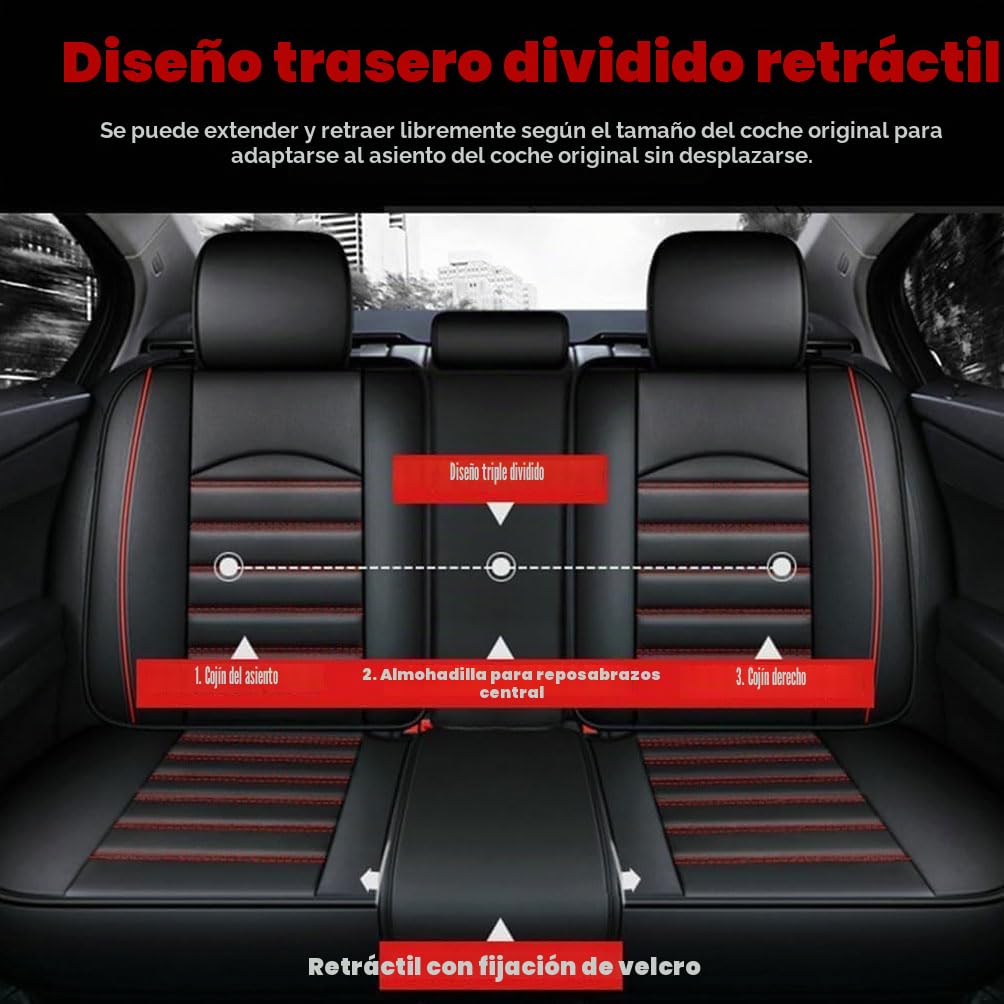 Fundas Asientos Coche para Opel Insignia 2010-2022, Juego Completo de Fundas Asientos Coche Interior Accesorios Protector,E/Coffee Style