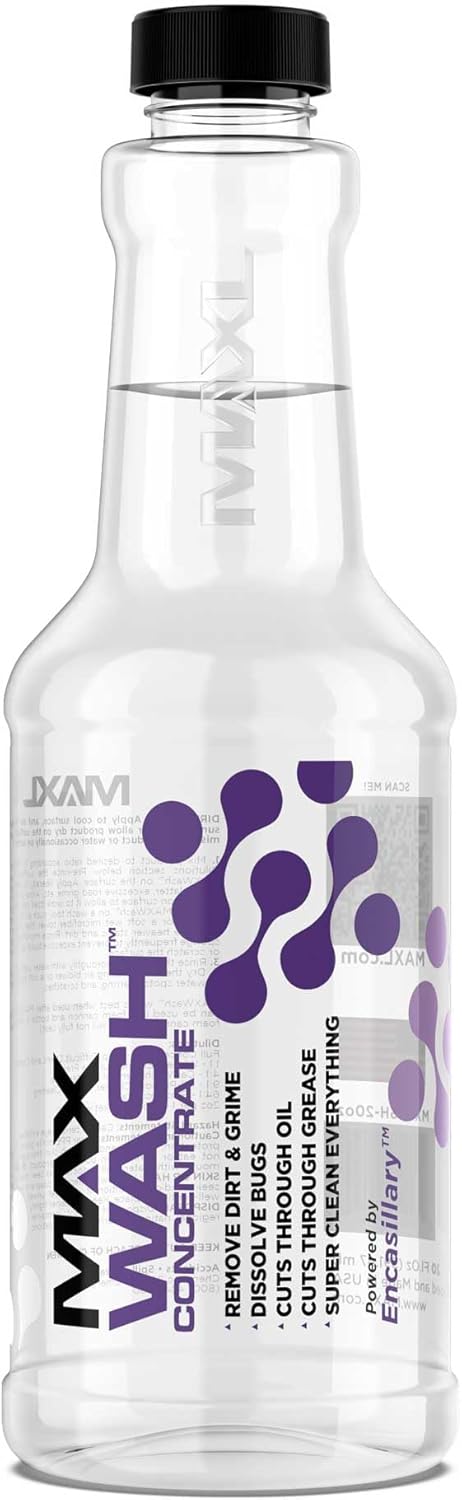 MAXL® MAXWash® Superior Cleaning Car Wash Soap (20oz) - Foam Cannon Ready for Deep, Streak-Free Clean - Ultra-Concentrated Cleaning Power for Cars, Trucks, Boats, Wheels, and Engines