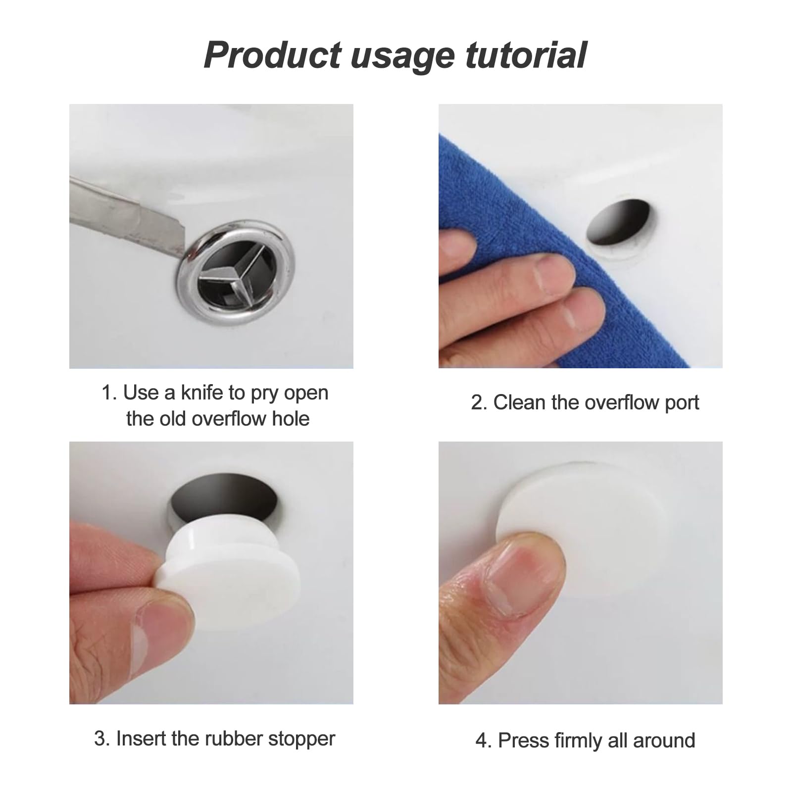 Bouchon De Trop-plein Pour évier/lavabo – Forme Fleur En Silicone – Cache-trou étanche – Pour Salle De Bain Et Cuisine