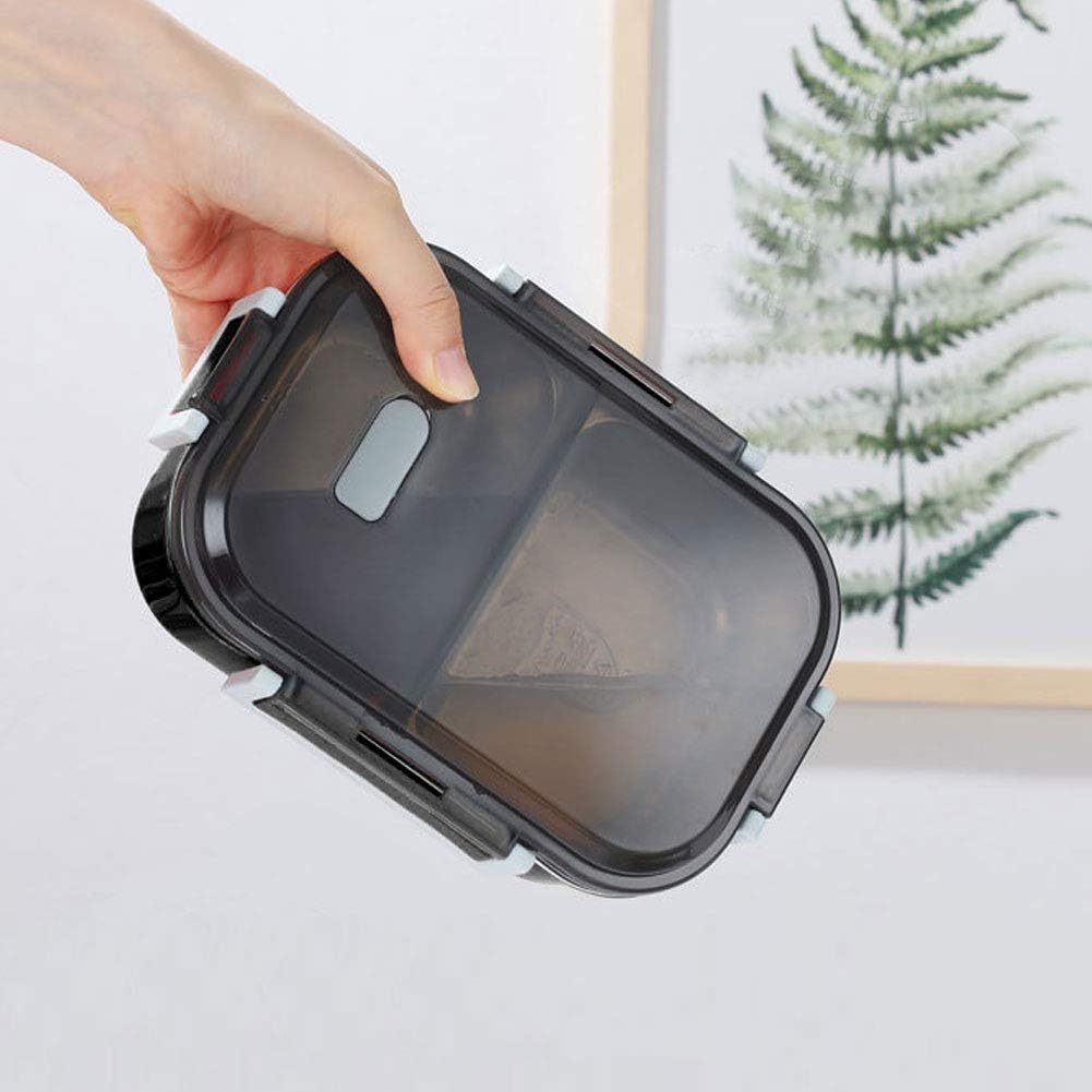 Niiyen Small Lunch Box, 700ml Food Lunch Containers with Handle, Portable Bento Lunch Box for Adult Kids, Removable Liner, for School Office Travel(Black) - Image 4