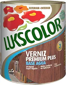 Verniz Base Água Madeira Cores 900ml Lukscolor Móveis (Mogno)