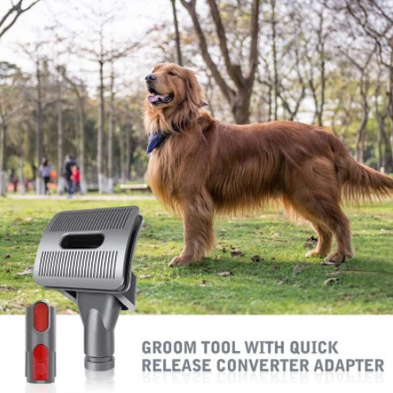 Attrezzo per toelettatura con Adattatore convertitore a sgancio rapido per Dyson V15 V11V10 V8 V7 V6 Aspirapolvere Cane Spazzola per Animali Domestici