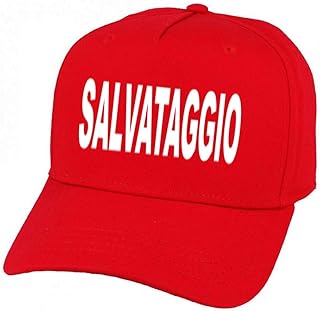 ITALIAN LIFEGUARD Cappello con Visiera Salvataggio Rosso
