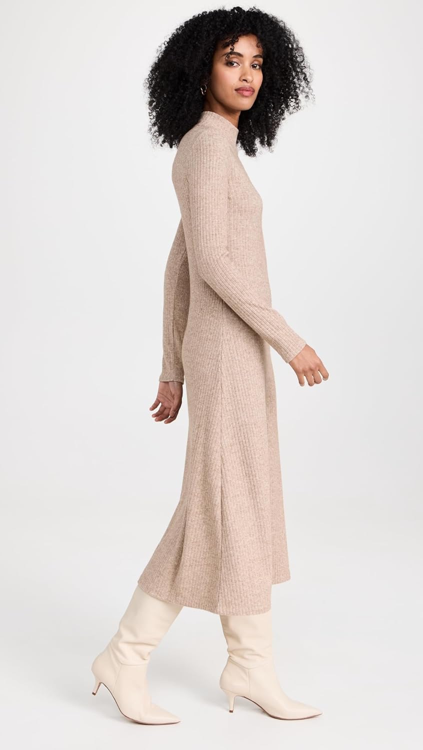 Vince Women's Long Sleeve Mock Neck Dress - Image 4