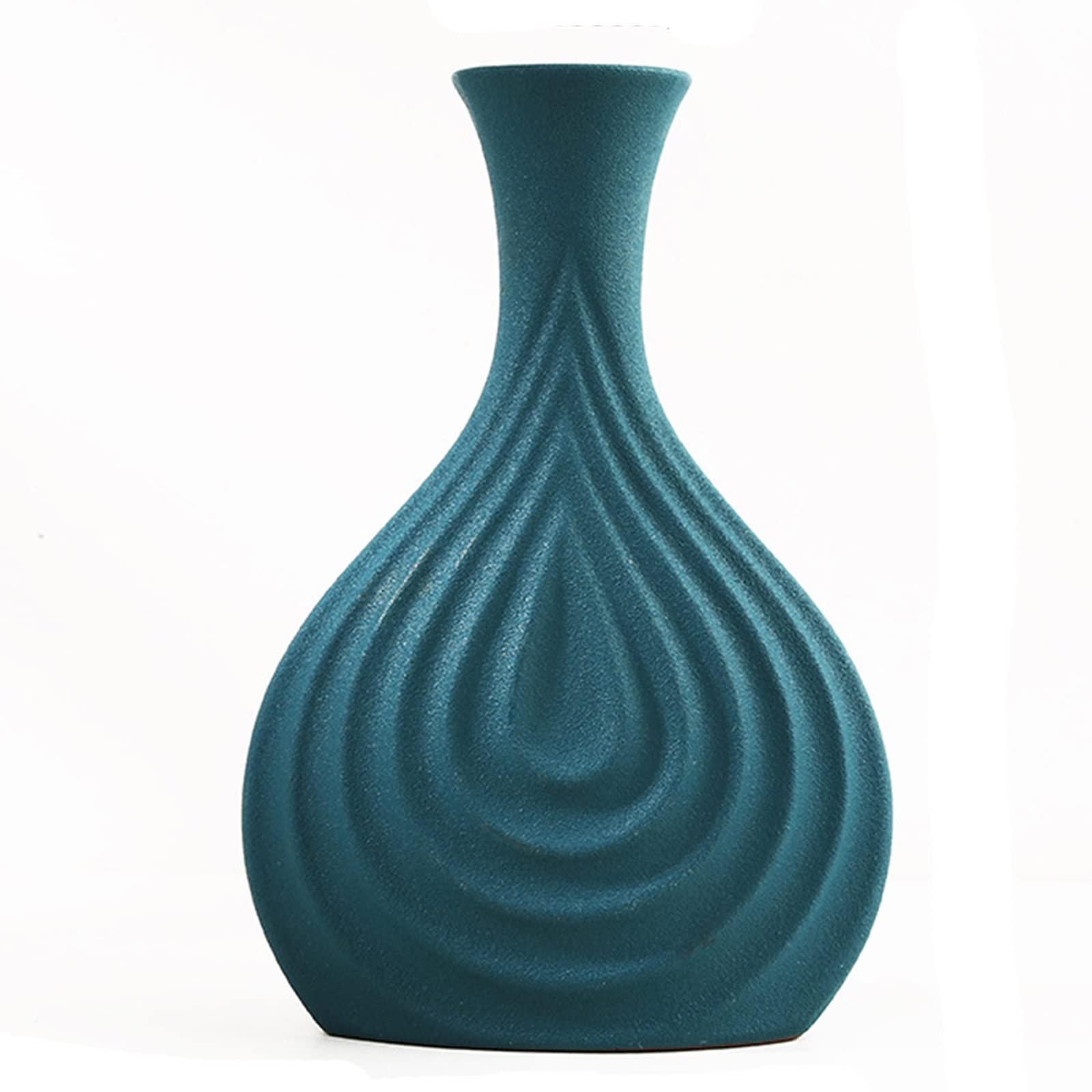 O·Lankeji Jarrón De Cerámica Moderno Azul para La Decoración del Hogar Nordic Boho Flower Garron (Size : A)