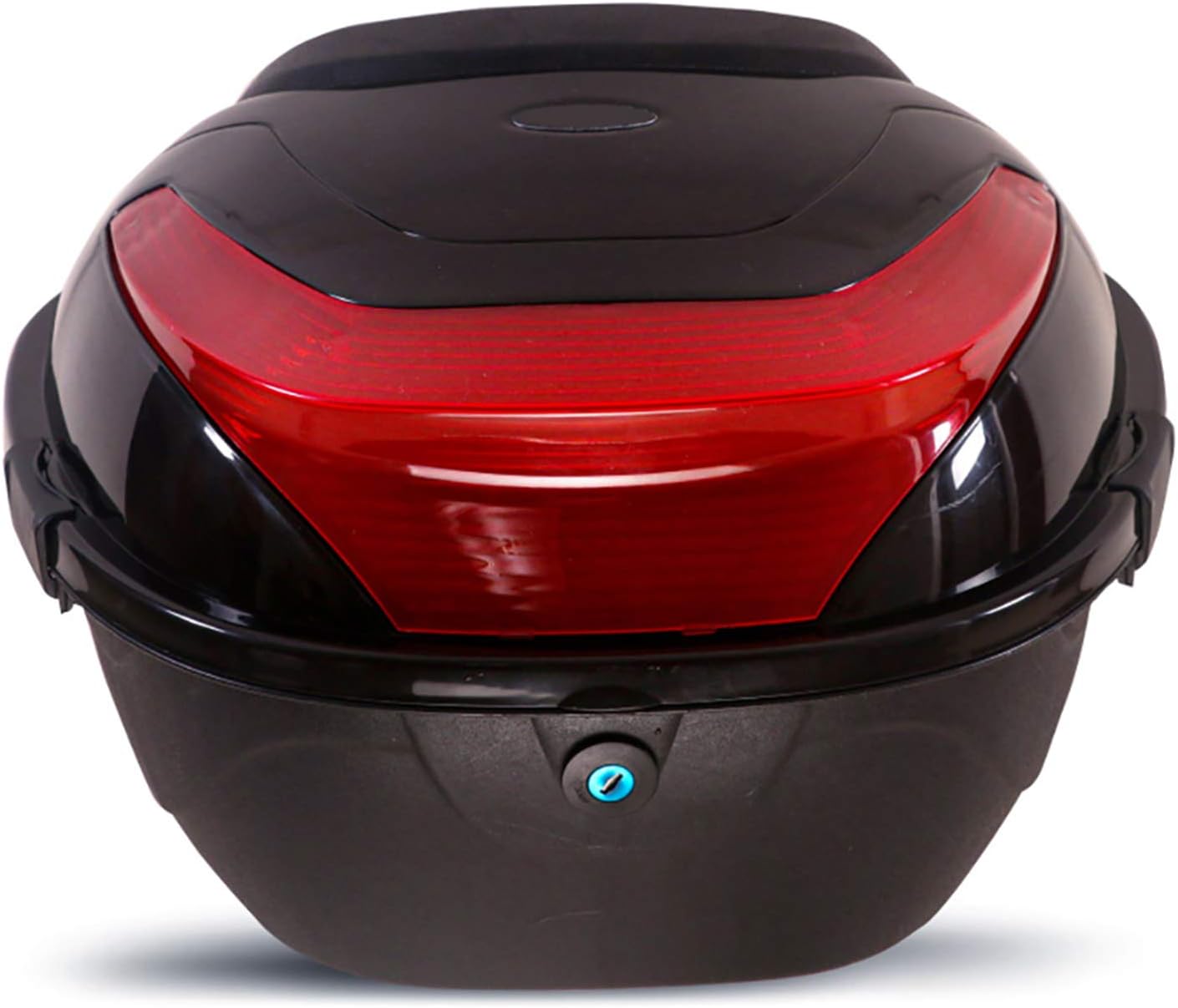 Motorcycle Tour Tail Box Scooter Trunk Luggage Top Lock Storage Carrier Hard Case with Soft backrest and Quick-Release System - 36x40x29cm