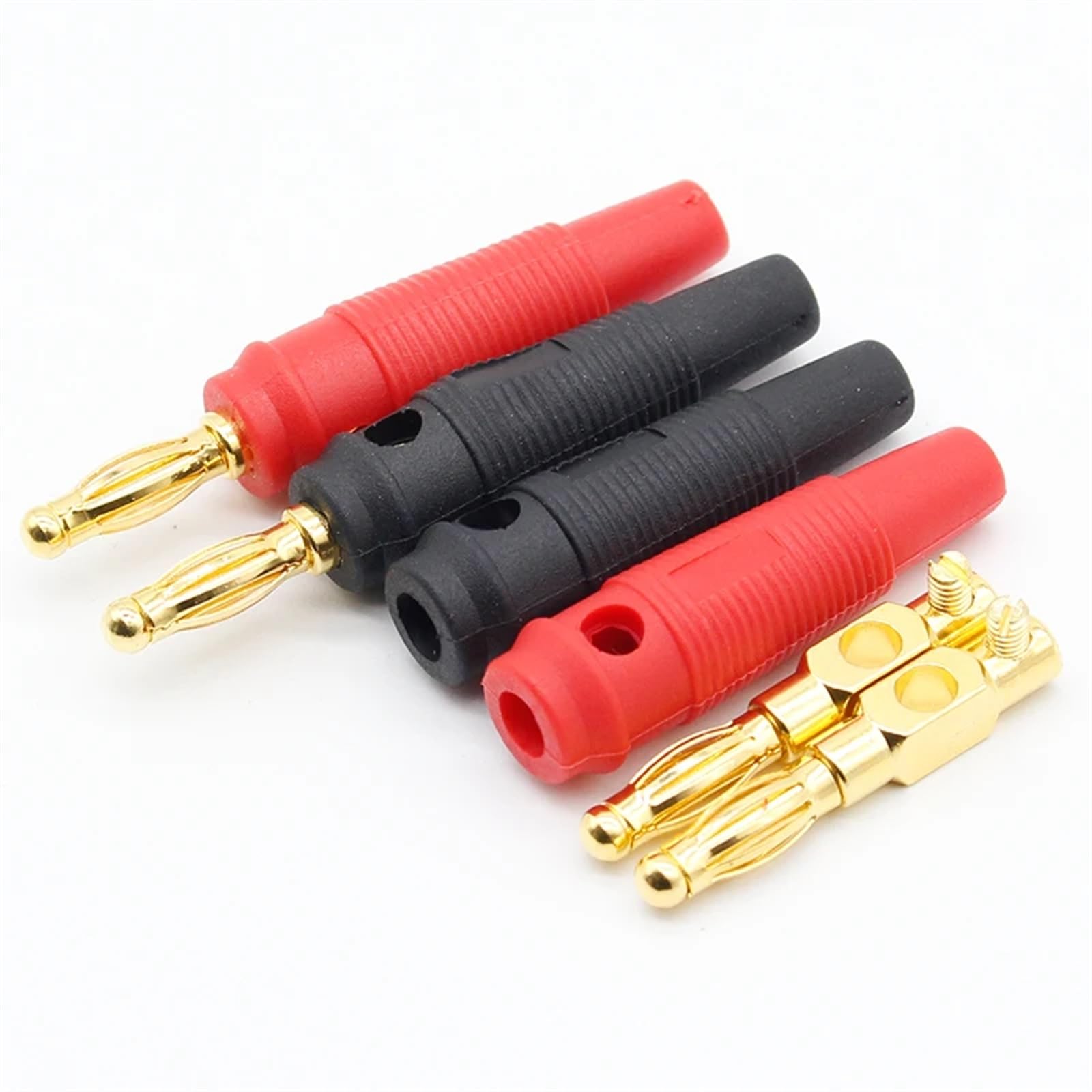4 connettori da 4 mm in rame puro placcato oro cavo altoparlante musicale pin connettori spina banana