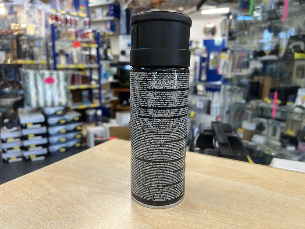 VMD Bomboletta 400 Ml Vernice Spray Nero Alte Temperature Per Camini Stufe Forni Barbecue Resistente Fino A 600 C .1.21.15.gp.6479