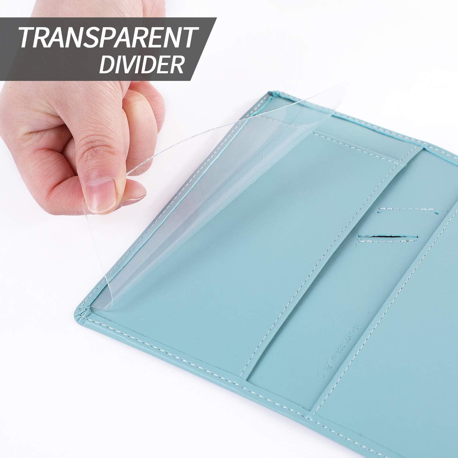 Leather Checkbook Cover for Men Women RFID Blocking by GNEGNI