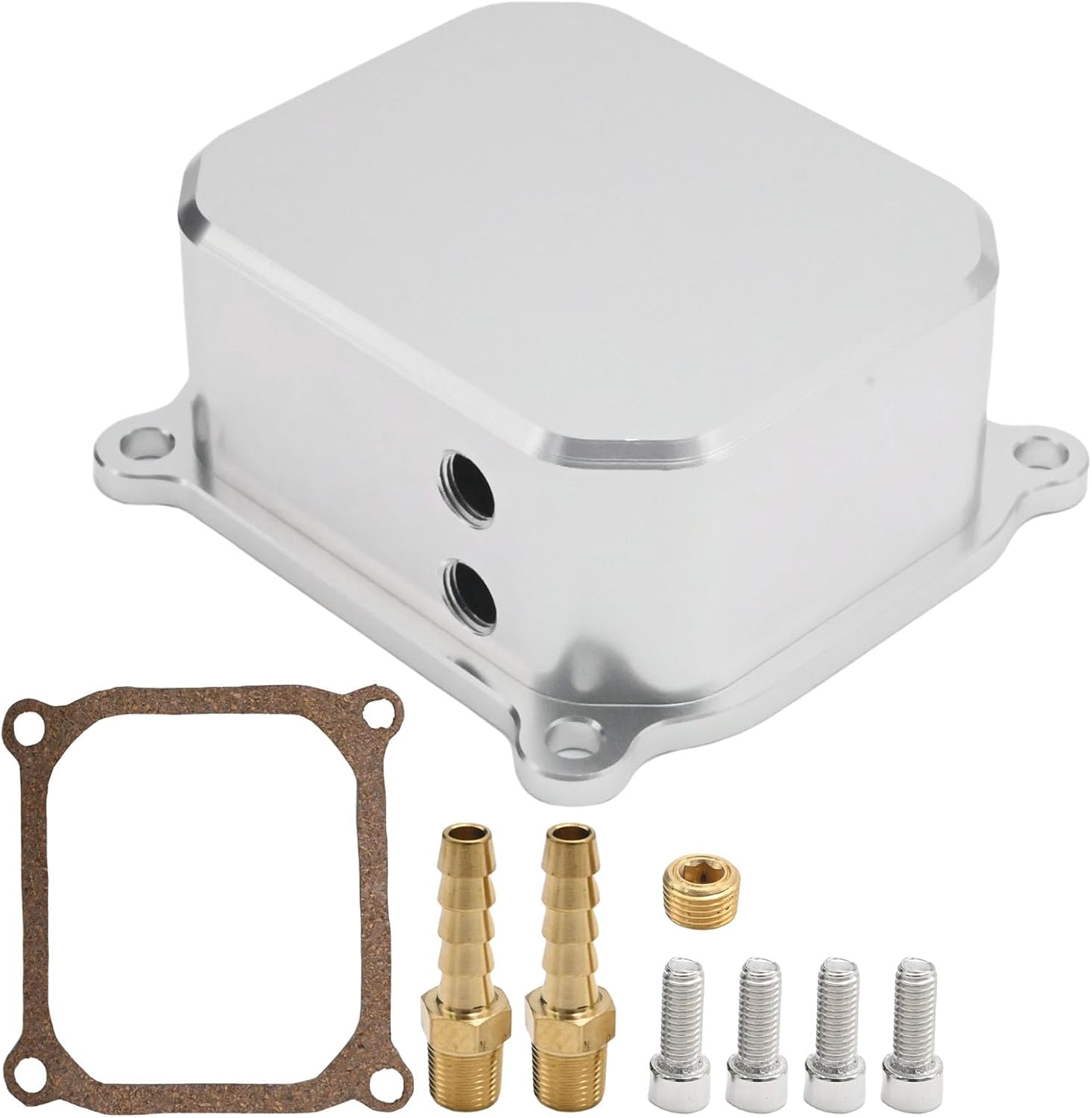 EATAKWARD 60363 Silver Billet Aluminum Valve Cover Fit for Predator 212 6.5HP Hemi Engine Harbor Freight Loncin Motor 210FA 212cc Engine Model