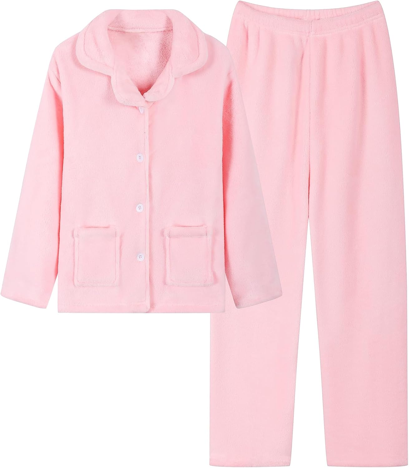 Schbbbta Girls Fuzzy Pajama Set, 2 Piece Soft Plush Fleece Pjs Loungewear, 3 Years – 15 Years