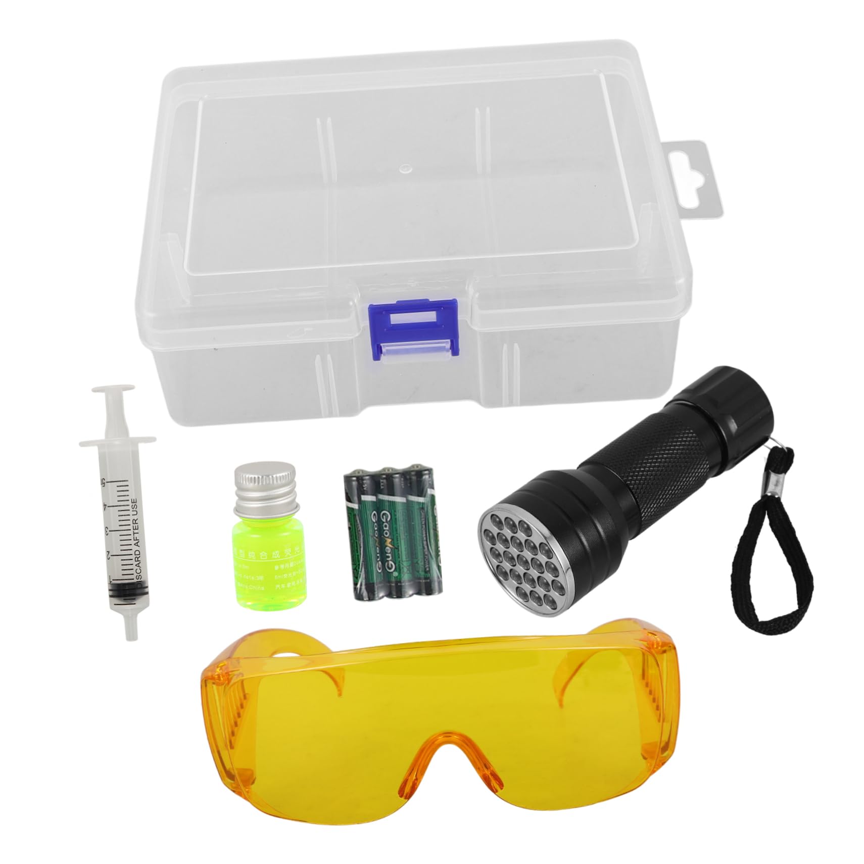 Alipis 1 Ensemble Kit de Détection Climatisation Auto avec Lampe Torche et Accessoires Outils de Vérification de Efficaces pour Voitures et Systèmes de Climatisation