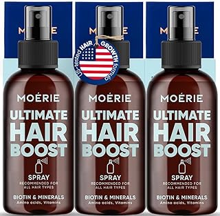 Moerie Hair Growth Serum Spray for Men and Women, Hair Loss Solution with Biotin and Rosemary, Thickening Serum for Hair Regrowth and Thinning Hair - Ultimate Scalp and Growth Care