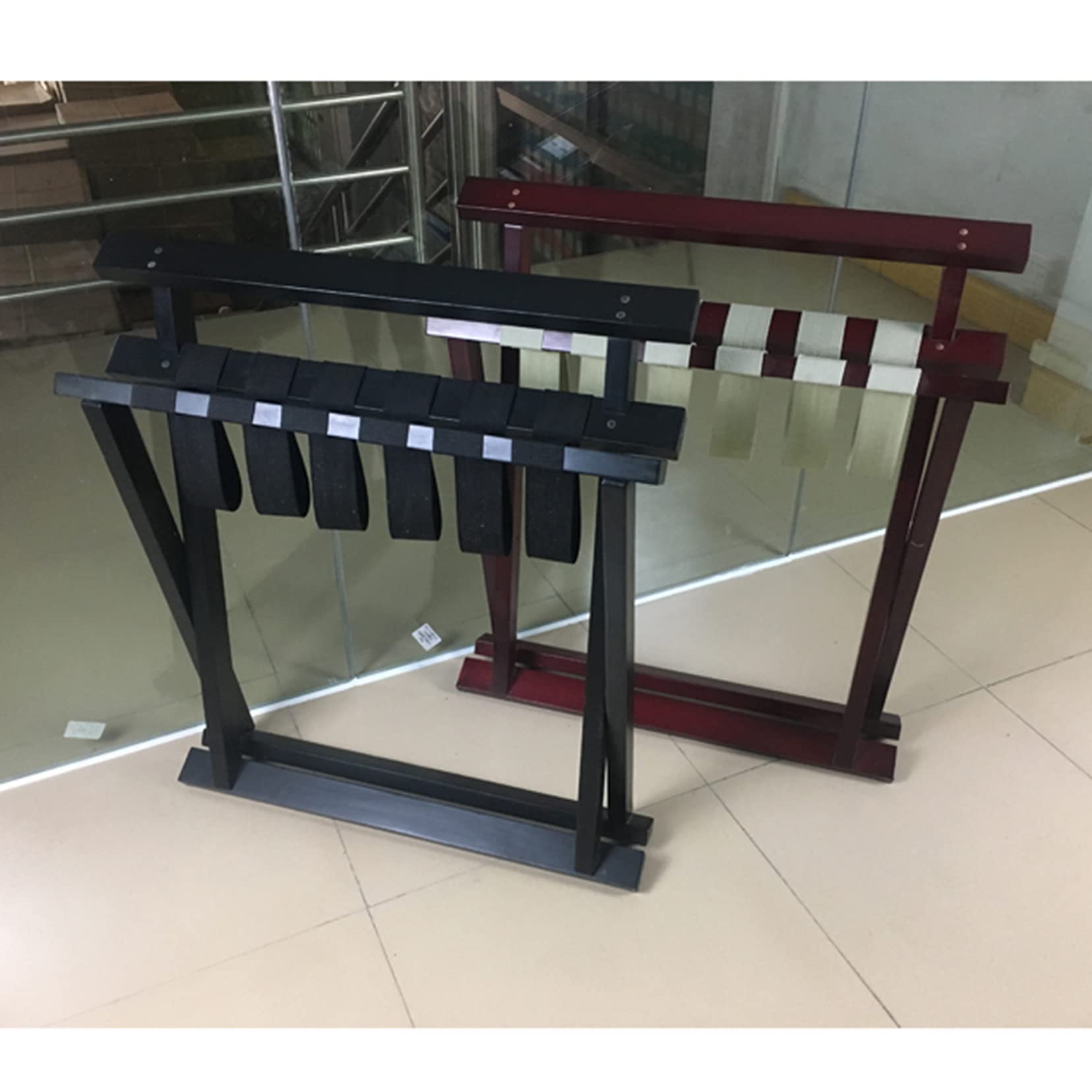 Portaequipajes para habitación, portaequipajes Plegable de Madera para Hotel con Estante, Soporte para Maleta para habitación de Invitados, Dormitorio, gabinete de Almacenamiento para organi
