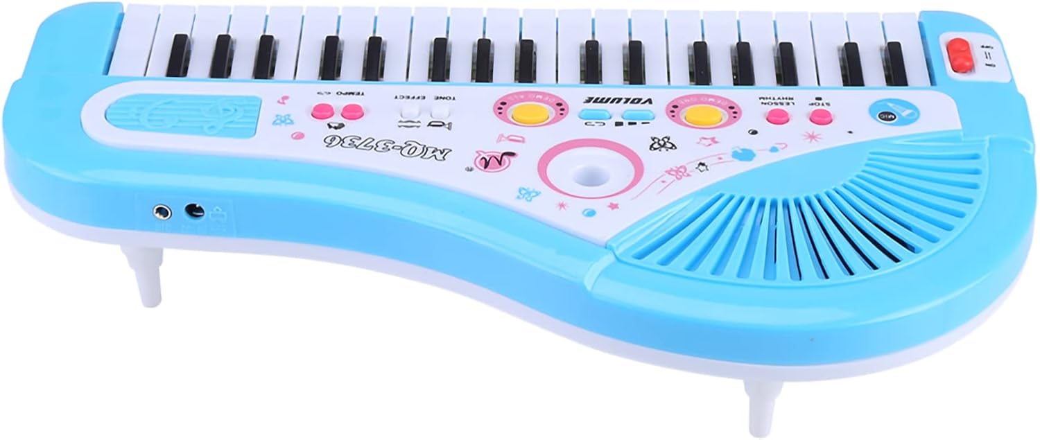 Kid Electronic Keyboard, Portable Piano Keyboard, 37 Keys Keyboard Piano with Microphone for Girls Boys