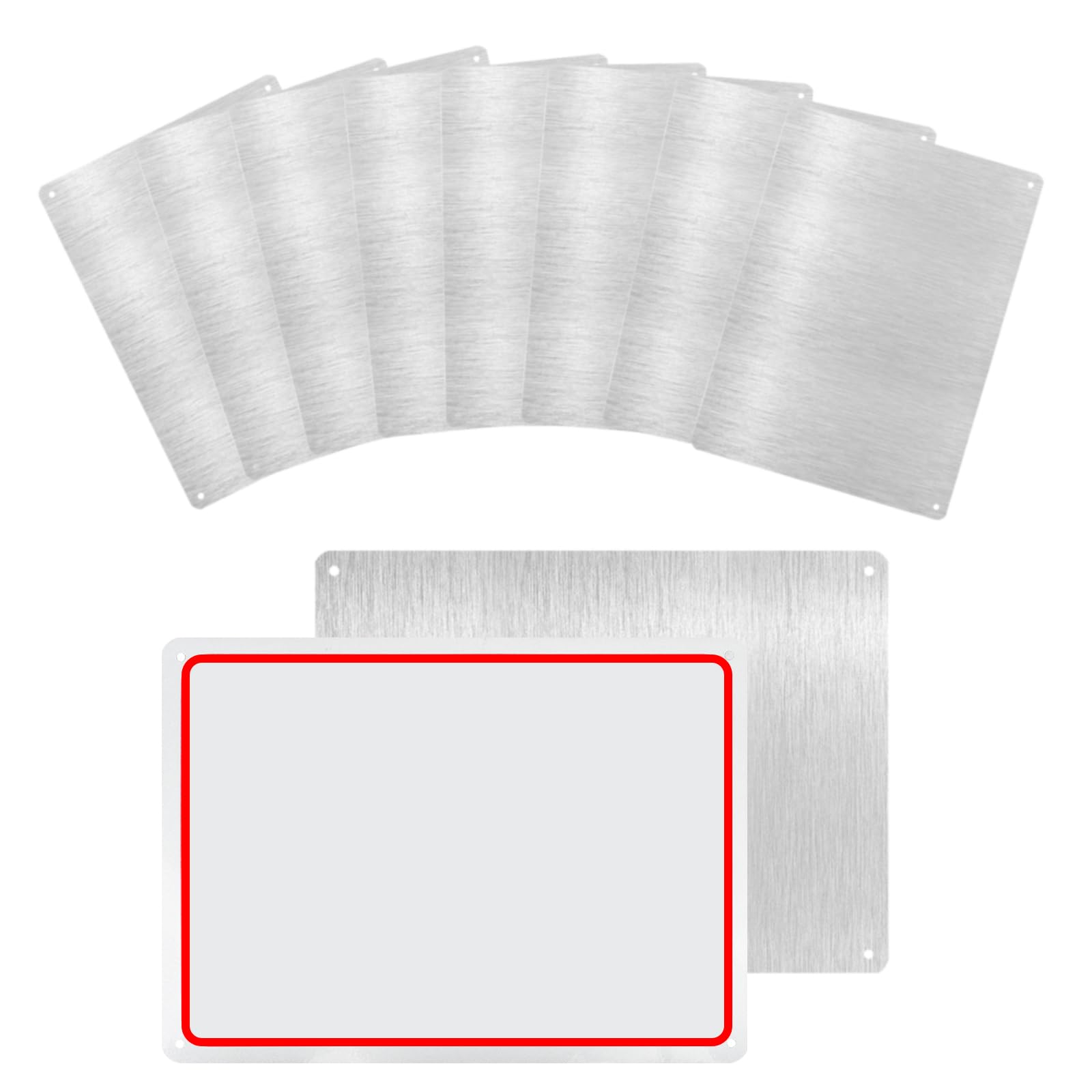 Aspire 100 cartelli in alluminio vuoti, segnali di sicurezza esterna, segnali di sicurezza, segnale di avvertimento per fai da te, 35,6 x 25,4 cm