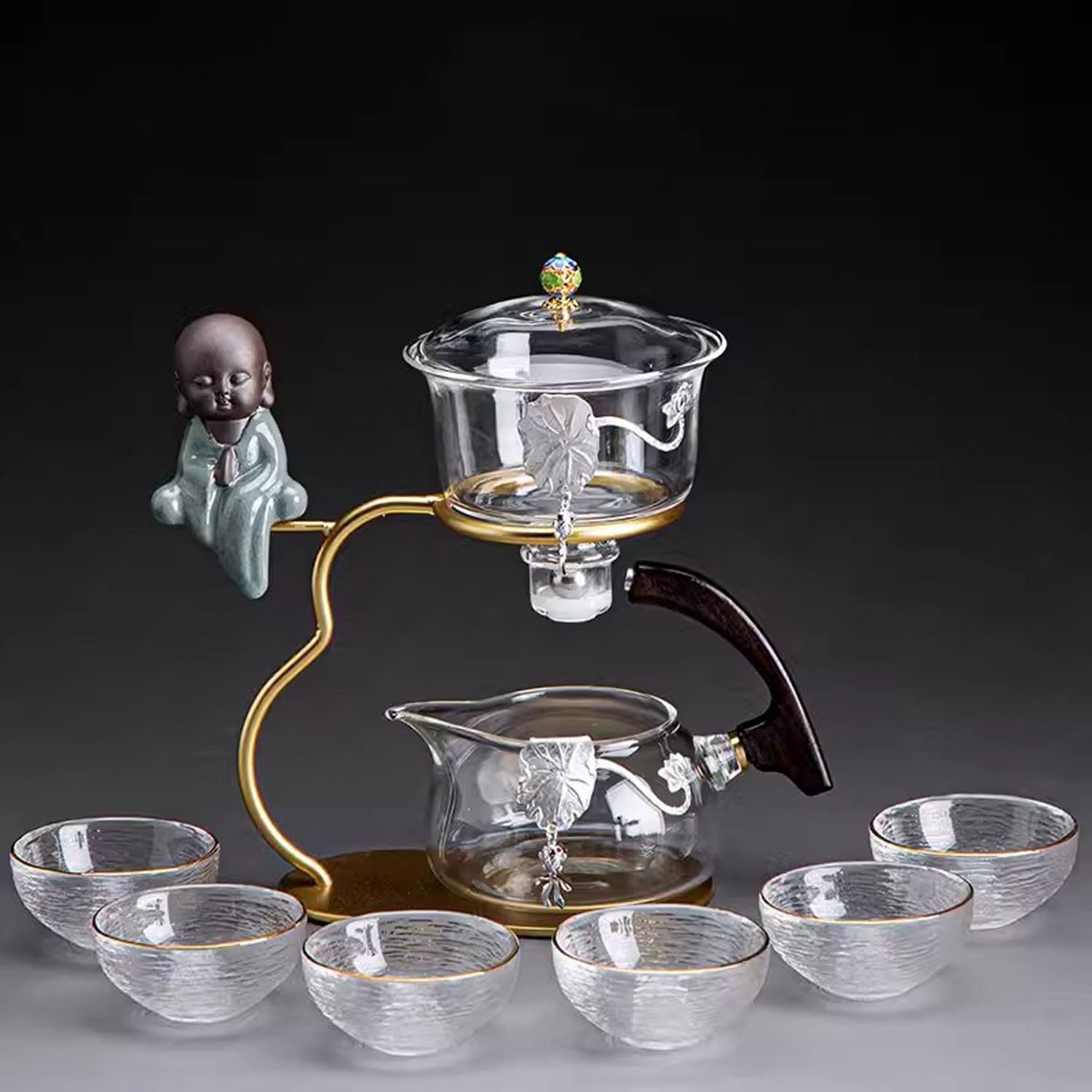 teekanne mit stövchen Matcha Tee Set Kungfu-Teeset, automatisches Teezubereitungsartefakt für den Haushalt(Color:3,Size:)