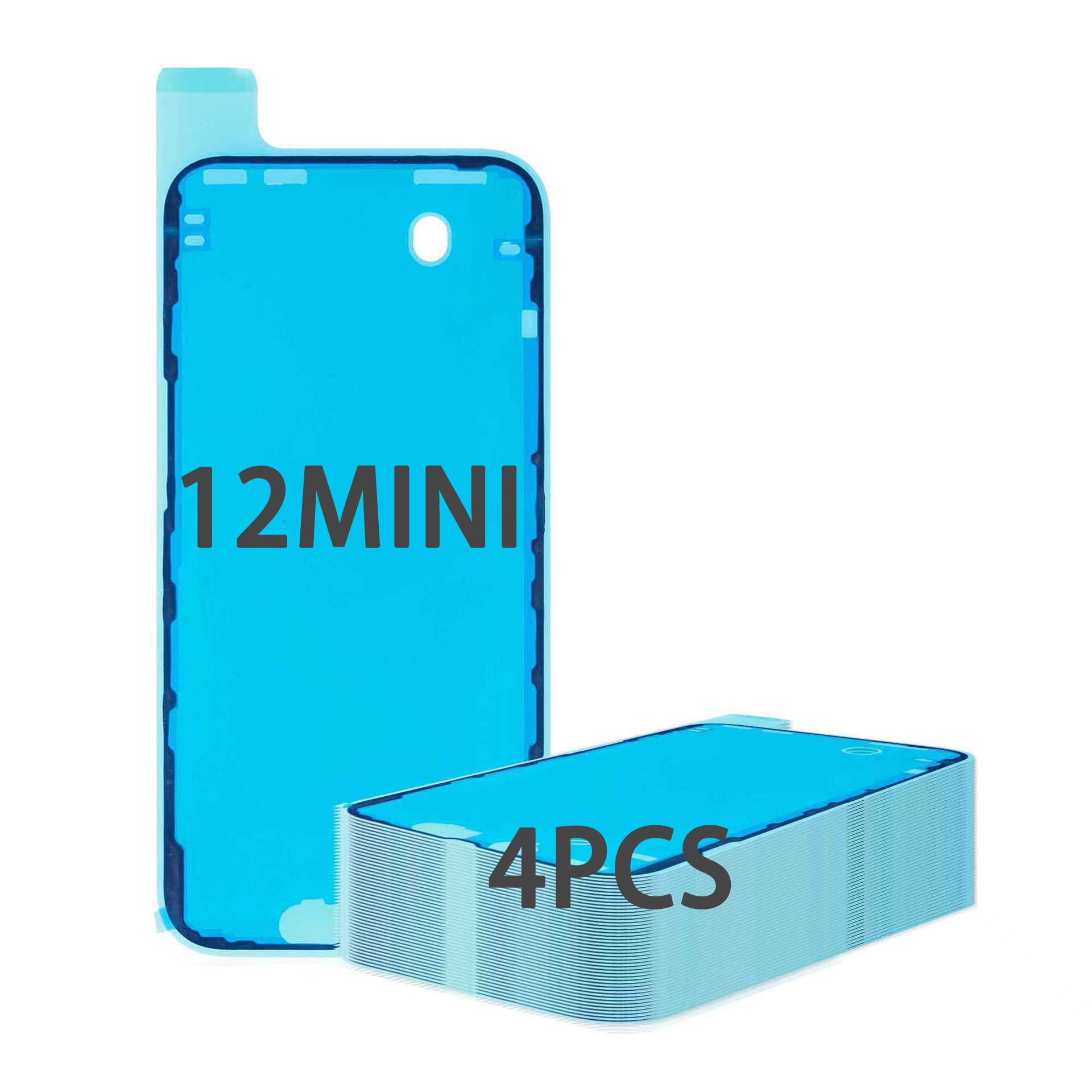 Waterproof Screen Sealing Adhesive(4 Pcs) for iPhone 12mini,LCD Display Front Frame Pre-Cut Tape Seal Stickers Glue Replacement Part for iPhone 12mini